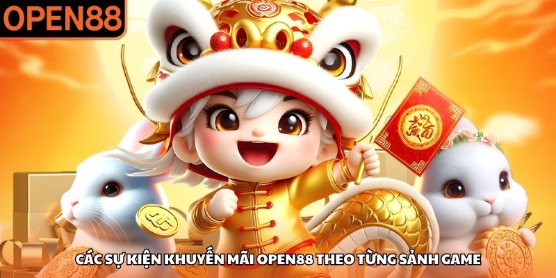 Các sự kiện khuyến mãi OPEN88 theo từng sảnh game Khuyến mãi OPEN88